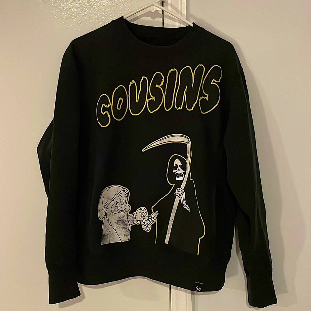 Sixteen Black Disney Death Cousins crewneck sweatshirt Snow White hidden pockets